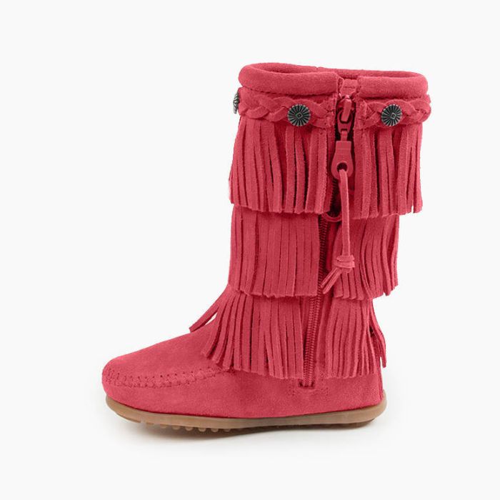 Minnetonka fringe boots kids Clearance