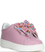 Load image into Gallery viewer, TODDLER'S T-TALES EMBELLISHED BOW SNEAKERS
