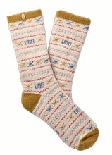 Load image into Gallery viewer, LESLIE GRAPHIC CREW SOCK IN OCHRE
