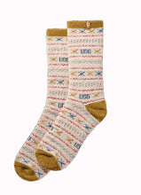 Load image into Gallery viewer, LESLIE GRAPHIC CREW SOCK IN OCHRE
