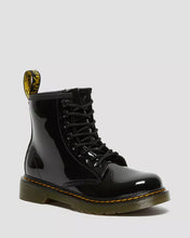 Load image into Gallery viewer, JUNIOR-1460-PATENT-LEATHER-LACE-UP-BOOTS-SIDE-VIEW
