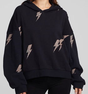 LEOPARD BOLTS HOODIE