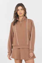Load image into Gallery viewer, PIPING-QUARTER-ZIP-FRONT-VIEW
