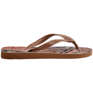 FARM RIO BROWN SCARF FLIP FLOPS