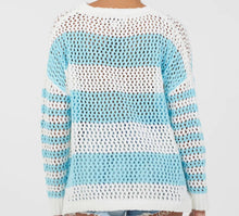 Load image into Gallery viewer, STRIPED NETTED CREWNECK
