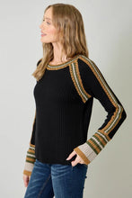 Load image into Gallery viewer, RAGLAN SLEEVE TRIM DETAIL SWATER TOP
