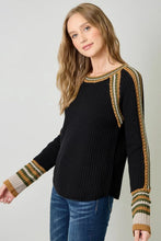 Load image into Gallery viewer, RAGLAN SLEEVE TRIM DETAIL SWATER TOP
