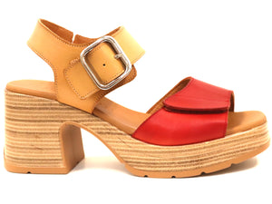 PLATFORM HEEL VELCRO SANDAL