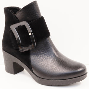 BUCKLE HEEL BOOTIE