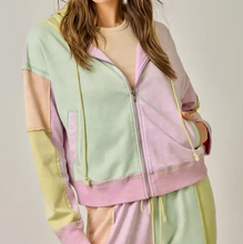 Load image into Gallery viewer, COLORBLOCK FULL ZIP HOODIE
