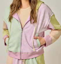 Load image into Gallery viewer, COLORBLOCK FULL ZIP HOODIE
