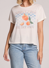 Load image into Gallery viewer, SPRITZING-THE-DAY-AWAY-TEE-FRONT-VIEW
