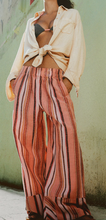Load image into Gallery viewer, DAY'S-END-LINEN-STRIPED-PULL-ON-PANTS-FRONT-VIEW
