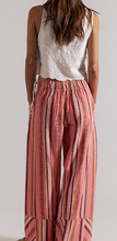 Load image into Gallery viewer, DAY'S END LINEN STRIPED PULL-ON PANTS
