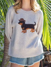 Load image into Gallery viewer, COWBOY DACHSHUND SWEATER
