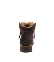 Load image into Gallery viewer, OPAL FUR SUEDE WEDGE BOOT
