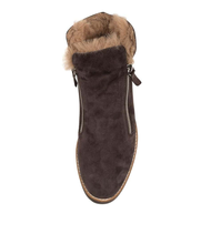 Load image into Gallery viewer, OPAL FUR SUEDE WEDGE BOOT
