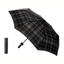 Load image into Gallery viewer, BLACK PLAID BOTTLE UMBRELLA
