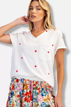 Load image into Gallery viewer, HEARTS-TEE-FRONT-VIEW
