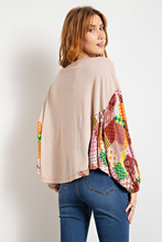 Load image into Gallery viewer, PRINTED SLEEVES COTTON TOP
