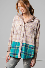 Load image into Gallery viewer, PLAID PRINTED SHIRT JACKET
