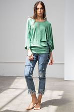 Load image into Gallery viewer, TWO TONE HACCI KNIT PULLOVER
