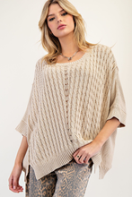 Load image into Gallery viewer, MINERAL WASHED KNIT SWEATER PULLOVER
