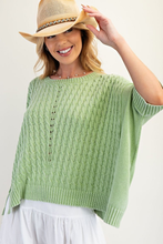 Load image into Gallery viewer, MINERAL WASHED KNIT SWEATER PULLOVER
