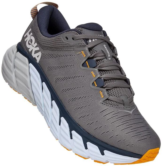 Hoka One One Gaviota 3 Mens Size 10.5 Gray Yellow Running Athletic Shoes Casual Hoka One One Gaviota 3 Mens Size 11.5 D Gray Running Shoes  main image 2