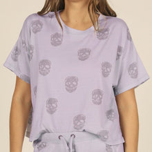 Load image into Gallery viewer, SKULL PRINT BOXY CROP TEE
