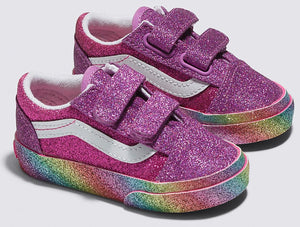 Old Littles – Skool Vans V Shoes - Glitter Shoes Rainglow Little\'s Toddler