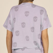 Load image into Gallery viewer, SKULL PRINT BOXY CROP TEE
