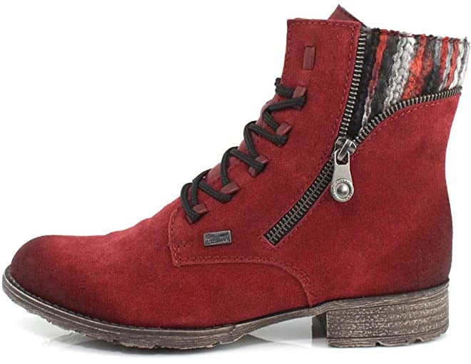WOVEN SIDE-ZIP LACE BOOT