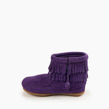 Load image into Gallery viewer, DOUBLE FRINGE SIDE ZIP BOOT KIDS

